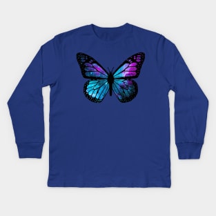 Galactic Butterfly Kids Long Sleeve T-Shirt